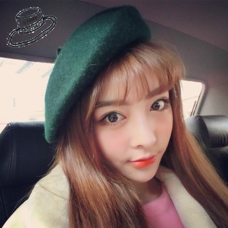 Korean autumn and winter fashion multicolor wool beret