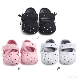 Baby Girl Dot Print Anti-Slip Casual Sneakers Toddler Soft Soled Princess Walking Shoes