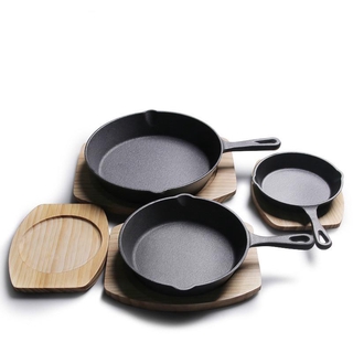 【In Stock】Cast Iron Kitchen Griddle Skillet Frying Pan Egg Fryer Mold Cookware (1)