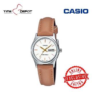 Casio LTP-V006L-7B2UDF Tan Leather Strap Watch For Women