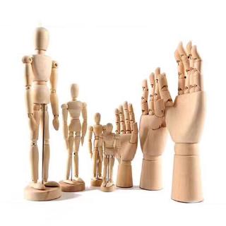Drawing Wooden Puppet Model Sketch Painting Wooden Hand Flexible Movable Wooden Man Art Imitation Human Body (6)