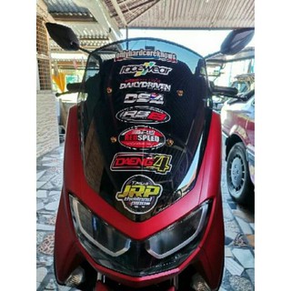 MOTORCYCLE COVER✢Jrp set motorcycle sticker glossy and laminated pwede sa nmax visor and mio crawlin