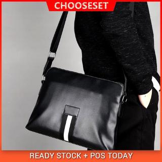 New Style Business Men Leather Shoulder Bag Large Capacity Crossbody Bag