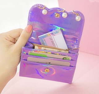 Bentoy Hologram Pearl Wallet Purse Card Holder (6)
