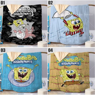 SpongeBob quilt light blanket cartoon comforter summer quilt blanket cotton soft washable duvet selimut