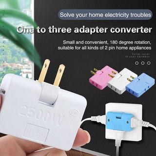 3 IN 1 Swivel Plug Converter Mini Wireless Outlet Adapter Rotary Plug Converter Extension Socket