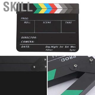 Skill Movie Slate Cut Action Scene Clapper Board Dry Erase Clapboard Film F (9)