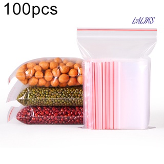 100Pcs Plastic Transparent Self Sealing Packaging Bags Cookie Food Storage Pouch