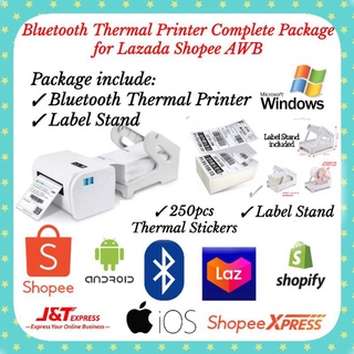 laptopmousecomputer❅[PRE-ORDER] Zjiang Bluetooth Waybill Thermal Printer Free Stickers