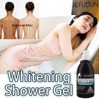 ◈SEFUDUN Volcanic Mud Shower Gel Whitening Body Wash Whitening Shower Gel Moisturizing Shower Gel