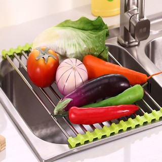 Kitchen Silicone Drainer Over Sink Fruit Vegetable Meat Organizer Tray Drainer Dropship