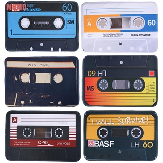 MOMO Home Vintage Nostalgia Tape Mat Anti Slip Floor Rug Door Cassettes Safe Pad