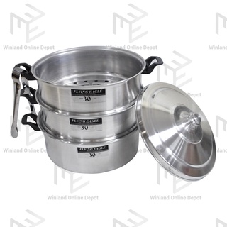 Flying Eagle Original Cookware Three Layer Heavy Duty Steamer Set with Free tong 30cm STM-30 Winland (5)