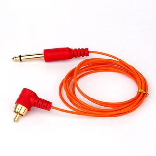 2m Copper RCA Tattoo Clip Cord Soft Silicone Hook Line 6.35 Stereo Head Tattoo Supplies RCA connection Tattoo Tools