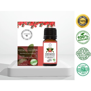 JS ESSENTIALS Wintergreen Essential Oil (100% Pure - Undiluted - Organic - Cosmetics/Therapeutic Gra