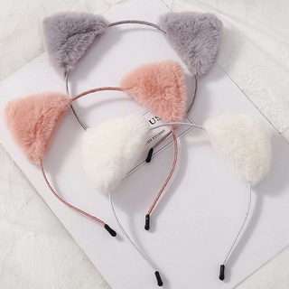 Korean Plush Cat Ear Headband Cute Hair Band Headwear