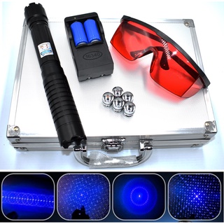 ❁Burning Most Powerful Laser pointer Torch 450nm 10000m Focusable Blue Laser Pointers Flashlight bur