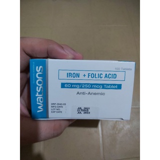 Ferrous sulfate + folic acid - 1 box (100 tablets)