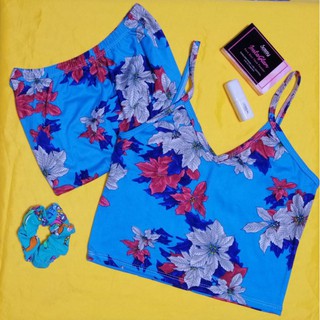 Sexy Terno Floral For Adult (semi high waist short croptop)