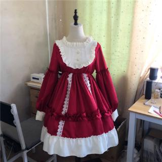 Lolita dress full set Japanese cute loli Cute student dress kawaii skirt anime beautiful pricess (7)
