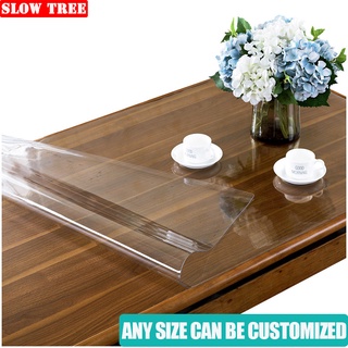 Soft Glass Tablecloth Transparency PVC table cloth Waterproof Oilproof Kitchen Dining table cover for rectangular table 1.0mm