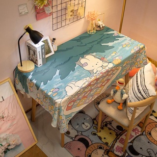 Modern Cartoon Cute Waterproof Thickened No-Clean Tablecloth Girls' Dormitory Desk Pad Simple Coffee Table Fabric Customization