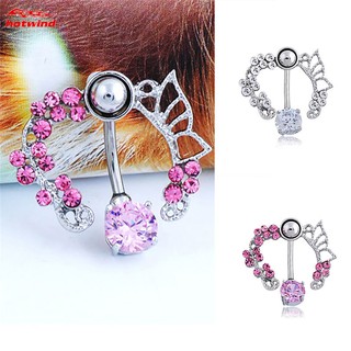 Flower Belly Navel Button Ring Medical Steel Surgical Body Piercing Jewelry
