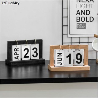 ┋IKEA style simple wooden desk calendar office calendar Nordic creative wooden ins style solid wood