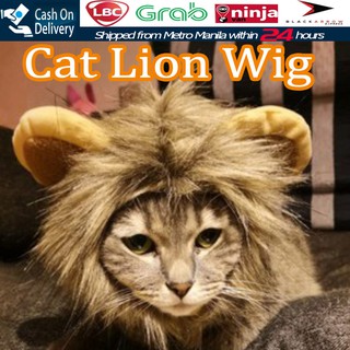 【Fast Delivery】Cute Pet Cat Costume Lion Mane Wig Pet Costume Lion Pet Cat Lion Hair Mane Ears Cap