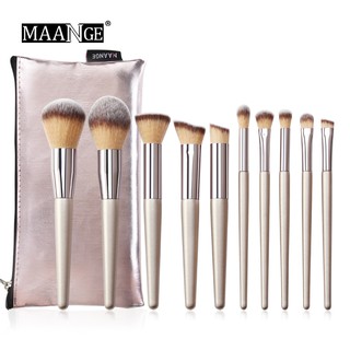 MAANGE 10Pcs Makeup Brush Set Professional Cosmetic Tool