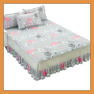 Cotton sheets, non-slip, dust-proof, large one-piece bed skirts and bedspreads