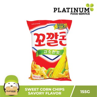 Lotte Sweet Corn Chips Savory Flavor 72g