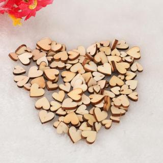 100pcs Rustic Wood Wooden Love Heart Wedding Table Scatter Decoration Crafts DIY