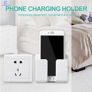 Wall Bracket Wall-Mounted Mobile Phone Charging Holder Cell Phone Storage Box Wall Mobile Cell Phone Bracket Wall Traceless Receiving Hanger