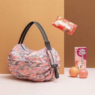 Eco-friendly foldable shopping bag, convenient travel bag, thick nylon handbag, supermarket shopping