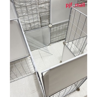30*30CM Stackable Pet Dog Cat Rabbit Cage Game Fence Free DIY Pet Metal Wire Kennel Extendable (4)