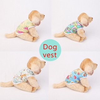 Pet Dog T-shirt Soft Puppy Dogs Clothes Cartoon Clothing Summer Shirt Casual Vests for Small Pet Supplies (2)