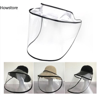 【In Stock Transparent Protective Mask Anti-fog Saliva Isolation Full Face Mask Anti-droplet Bucket Hat with Mask TPU Dustproof Sun-resistant Face Covering