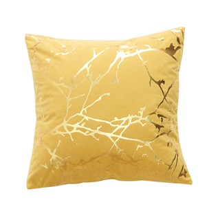 Lamb Wool Throw Pillow Covers For Sofa Geometric Bronzing Pillowcase Simple Branch Pattern Cushion C
