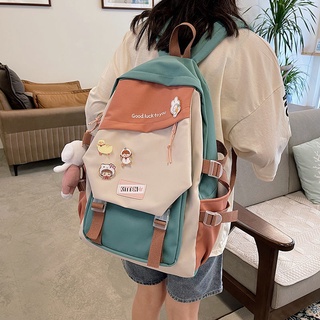 Elementary and middle school student schoolbag junior high school student backpack female large-capa