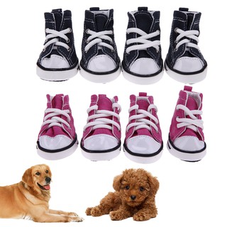 ❤Waterproof Denim Pet Dog Shoes Anti-slip Sporty Sneakers