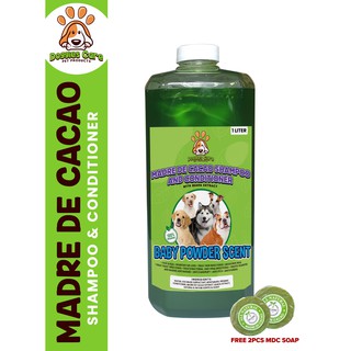 Madre de Cacao Shampoo & Conditioner with Guava Extract 1 Liter Green FREE MDC SOAP 2pcs
