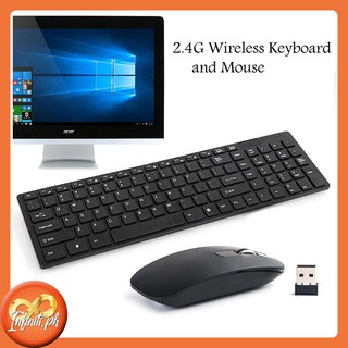 Ultra-thin fashion 2.4G wireless keyboard and mouse combination keyboard and mouse combination Black (1)