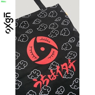 ❒▦❈OXGN Men's Naruto Shippuden Tote Bag With All Over Print (Black)
