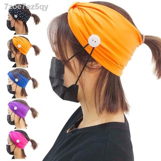 【FH】 Yoga Sports Headband，Sports scarf ，mask button headband sports elastic knitted wide Hair Headba