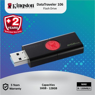 Kingston Data Traveler 106 16GB/32GB/64GB/128GB/ USB 3.1 Flash Drive (DT106)
