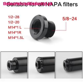 {THE}5/8-24 to 1/2-20 to M14 Car Fuel Filter Barrel Thread Adapter for NAPA 4003 WIX