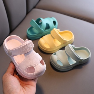 Baby Shoes Non-Slip Breathable Soft Beach Slippers Floor Toddler Sandals Boys Girl Kids Outdoor Casual Candy Color Hole Shoes