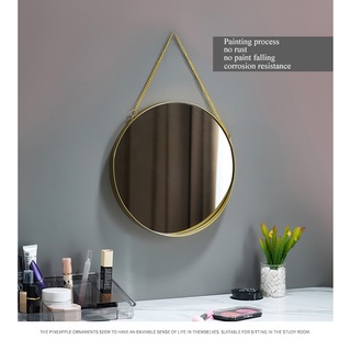 Decorative Hanging Wall Mirror Small Vintage Mirror for Wall Gold Metallic Frame Mirror (2)