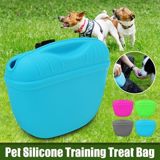 QQMALL Pet Training Bag Portable Waist Pocket Dog Treat Pouch Feed Bundle Silicone Outdoor Puppy Reward Snack/Multicolor